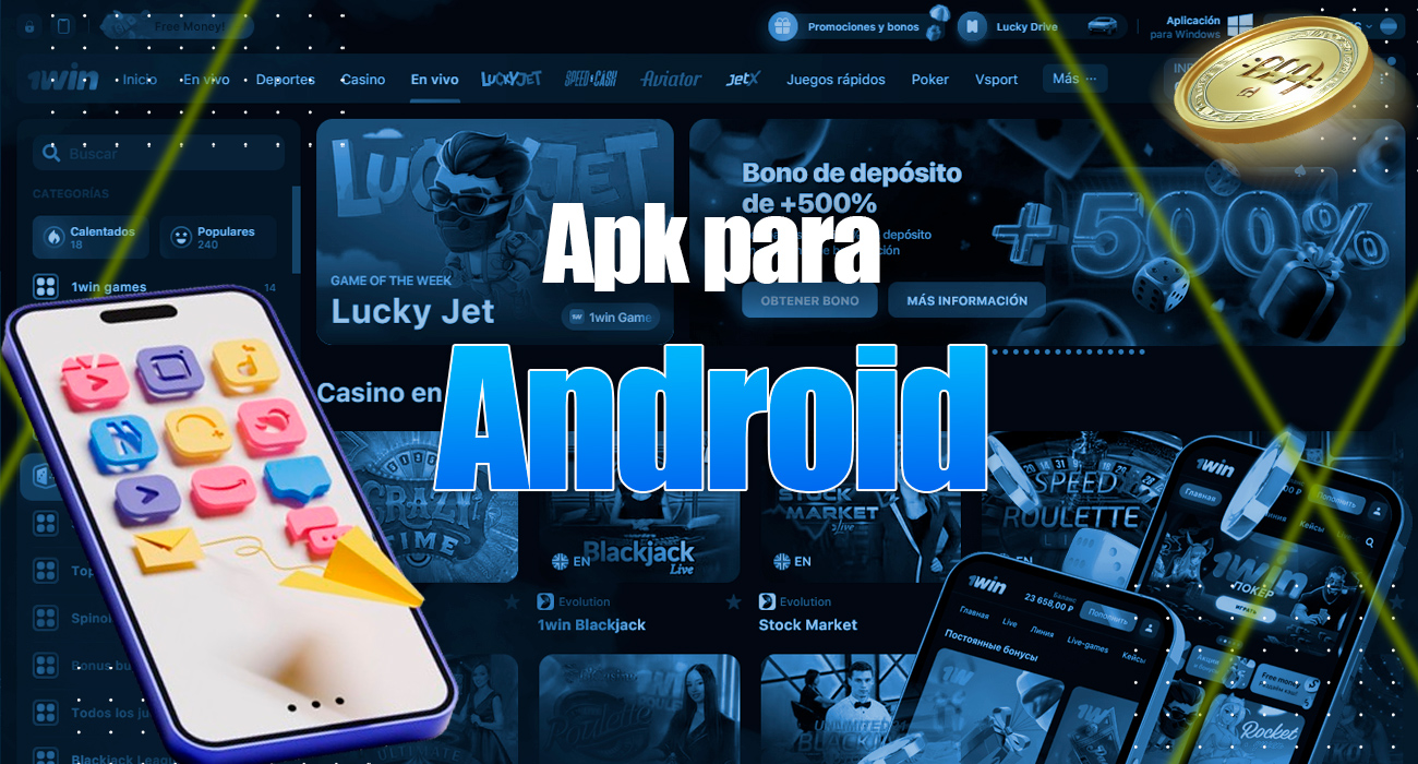 Obtener la aplicación 1win para Android es muy fácil: descargue el archivo APK del sitio web de la casa de apuestas.