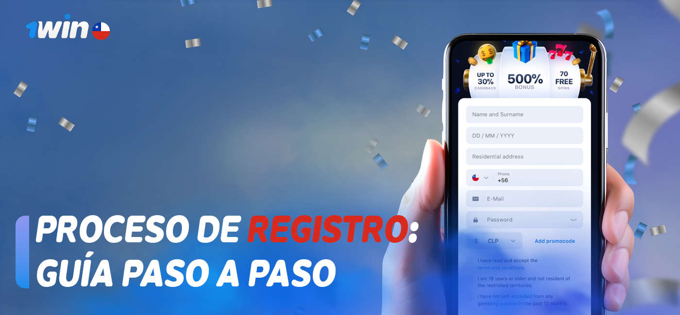 Formulario de inscripción en el sitio web de 1Win Chilli
